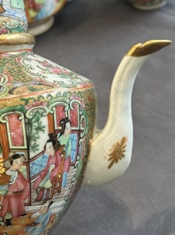 A Chinese Canton famille rose 38-piece tea service, 19th C.