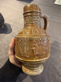Two Raeren stoneware jugs, late 16th C.