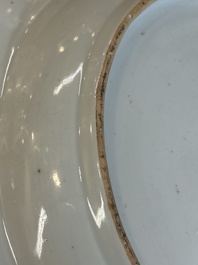 A Chinese famille rose 'quail' dish and a 'peacock' dish, Yongzheng