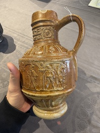 Two Raeren stoneware jugs, late 16th C.