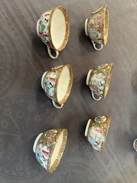 A Chinese Canton famille rose 38-piece tea service, 19th C.