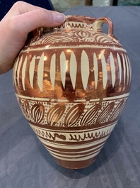 A Hispano-Moresque lustre-glazed vase, Spain, 17th C.