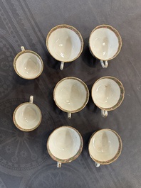 A Chinese Canton famille rose 38-piece tea service, 19th C.