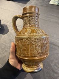 Two Raeren stoneware jugs, late 16th C.