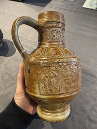 Two Raeren stoneware jugs, late 16th C.