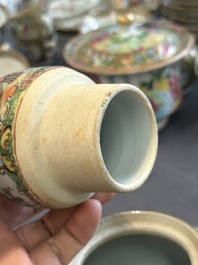 A Chinese Canton famille rose 38-piece tea service, 19th C.