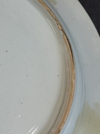 A Chinese famille rose 'quail' dish and a 'peacock' dish, Yongzheng