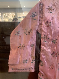 Two embroidered silk and cotton robes for the Straits or Peranakan market, Southeast Asia, 20th C.