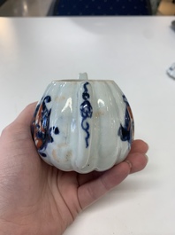A collection of five Chinese Imari-style wares and one Canton famille rose cup, Kangxi/Qianlong