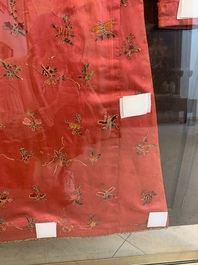 Two embroidered silk and cotton robes for the Straits or Peranakan market, Southeast Asia, 20th C.