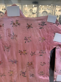 Two embroidered silk and cotton robes for the Straits or Peranakan market, Southeast Asia, 20th C.