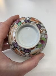 A collection of five Chinese Imari-style wares and one Canton famille rose cup, Kangxi/Qianlong