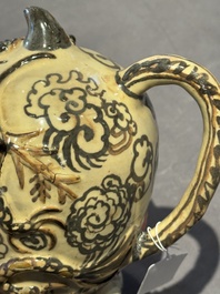 A Chinese Cizhou 'cadogan' ewer with dragons, Yuan/Ming
