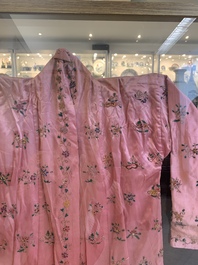 Two embroidered silk and cotton robes for the Straits or Peranakan market, Southeast Asia, 20th C.