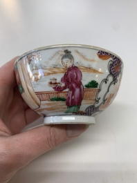 A collection of five Chinese Imari-style wares and one Canton famille rose cup, Kangxi/Qianlong