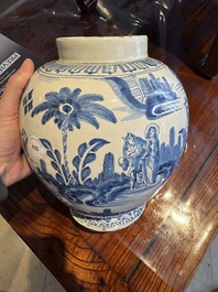 A very early Dutch Delftware jar depicting the life of Christ, 2nd quarter 17th C.