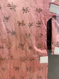 Two embroidered silk and cotton robes for the Straits or Peranakan market, Southeast Asia, 20th C.