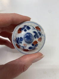 A collection of five Chinese Imari-style wares and one Canton famille rose cup, Kangxi/Qianlong