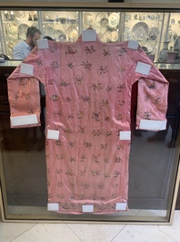Two embroidered silk and cotton robes for the Straits or Peranakan market, Southeast Asia, 20th C.