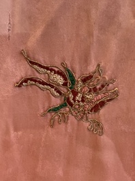 Two embroidered silk and cotton robes for the Straits or Peranakan market, Southeast Asia, 20th C.