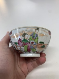 A collection of five Chinese Imari-style wares and one Canton famille rose cup, Kangxi/Qianlong