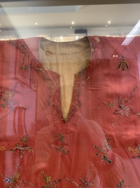 Two embroidered silk and cotton robes for the Straits or Peranakan market, Southeast Asia, 20th C.