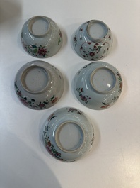 A collection of 22 Chinese blue, white, famille rose and Imari-style wares, 18th C.