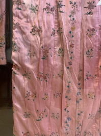 Two embroidered silk and cotton robes for the Straits or Peranakan market, Southeast Asia, 20th C.