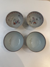A collection of 22 Chinese blue, white, famille rose and Imari-style wares, 18th C.