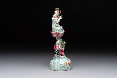 A Chinese famille rose two-piece group of Doumu 斗母 and attendants, Republic