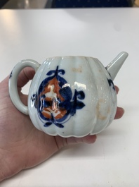 A collection of five Chinese Imari-style wares and one Canton famille rose cup, Kangxi/Qianlong