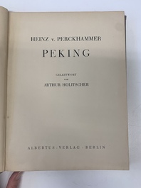 Heinz v. Perckhammer: 'Peking', a photography book on Beijing, dated 1928
