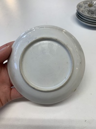 A collection of 24 Chinese blue, white and polychrome wares, 18th C.
