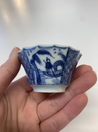 A collection of 24 Chinese blue, white and polychrome wares, 18th C.