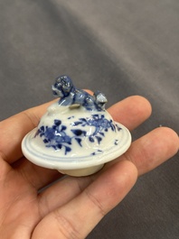 A collection of ten Chinese blue, white, famille rose and qianjiang cai wares, signed Yongzhen Shi 永真氏, 18/19th C.