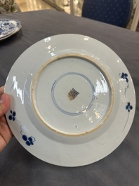 A collection of ten Chinese blue, white, famille rose and qianjiang cai wares, signed Yongzhen Shi 永真氏, 18/19th C.