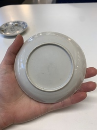 A collection of 24 Chinese blue, white and polychrome wares, 18th C.