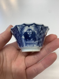 A collection of 24 Chinese blue, white and polychrome wares, 18th C.