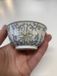 A collection of 24 Chinese blue, white and polychrome wares, 18th C.
