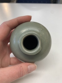 Eight Chinese Longquan celadon jarlets with floral design, Song/Yuan