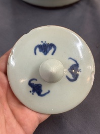 A collection of ten Chinese blue, white, famille rose and qianjiang cai wares, signed Yongzhen Shi 永真氏, 18/19th C.