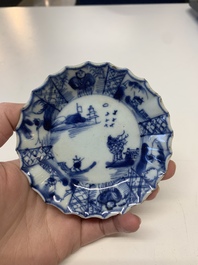 A collection of 24 Chinese blue, white and polychrome wares, 18th C.