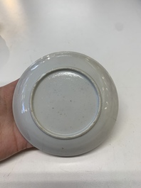 A collection of 24 Chinese blue, white and polychrome wares, 18th C.