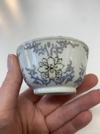 A collection of 24 Chinese blue, white and polychrome wares, 18th C.