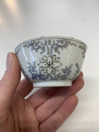 A collection of 24 Chinese blue, white and polychrome wares, 18th C.