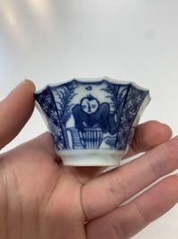 A collection of 24 Chinese blue, white and polychrome wares, 18th C.