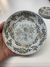 A collection of 24 Chinese blue, white and polychrome wares, 18th C.