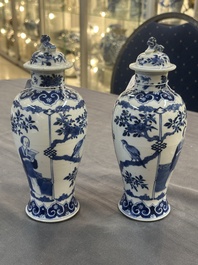 A collection of ten Chinese blue, white, famille rose and qianjiang cai wares, signed Yongzhen Shi 永真氏, 18/19th C.