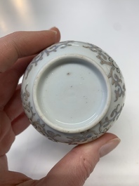 A collection of 24 Chinese blue, white and polychrome wares, 18th C.