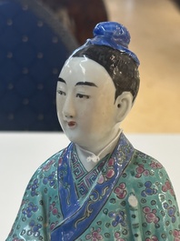 Four Chinese famille rose figures, Ge Yi Tai 戈益泰 mark, 19/20th C.